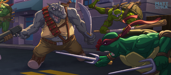 Fan Art De Las Tortugas Ninja Por Matt Szydlik De Flo Frogx Three