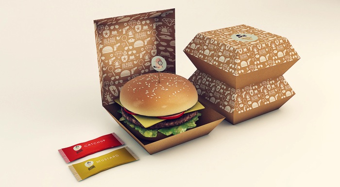 Branding Y Packaging De Hamburguesas Illegal Burger Frogx Three