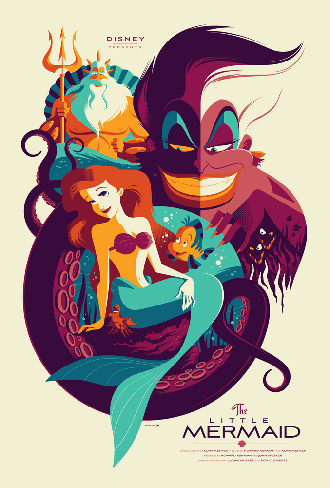 Poster De La Sirenita Por Tom Whalen Frogx Three
