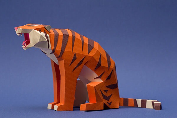 Animales hechos con papel por el Estudio Guardabosques 